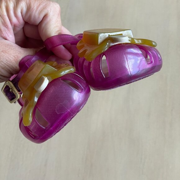Mini Melissa Aranha Melted Popsicle Pink & Yellow Jelly Sandals - Size 5 - Picture 3 of 8